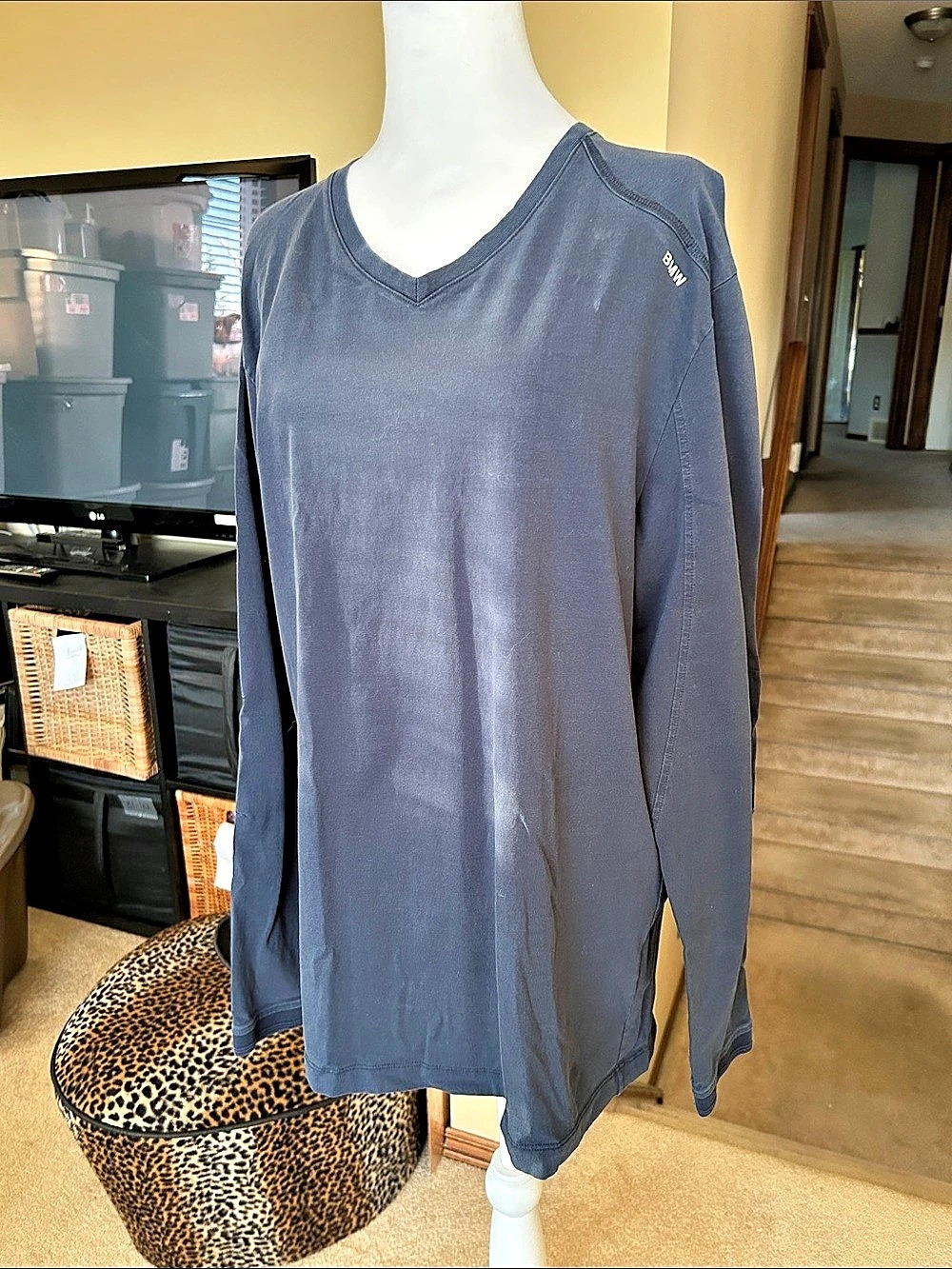 Ladies BMW Long Sleeve Shirt in Blue Size XL